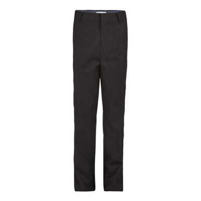 Designer boy's grey pin dot slim leg trousers